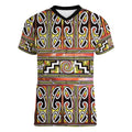 Maori Matariki Women V-Neck T-Shirt Yellow Galaxy Aesthetic Koru Art