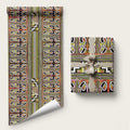 Maori Matariki Wrapping Paper Yellow Galaxy Aesthetic Koru Art