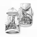 New Zealand Silver Fern Rugby Pet Hoodie Aotearoa Kiwi Maori White Version