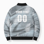 Custom Rugby New Zealand 2026 Bomber Puffer Jacket The Fern Go Champions