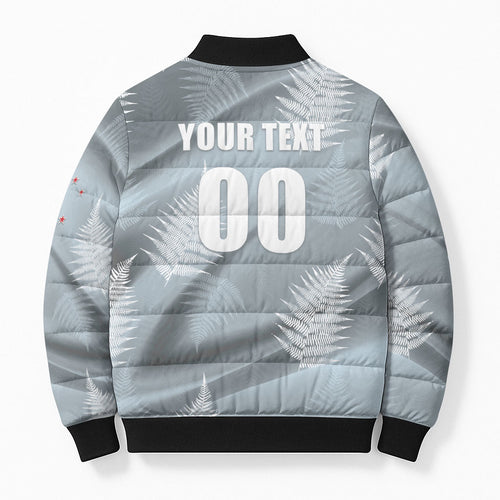 Custom Rugby New Zealand 2026 Bomber Puffer Jacket The Fern Go Champions