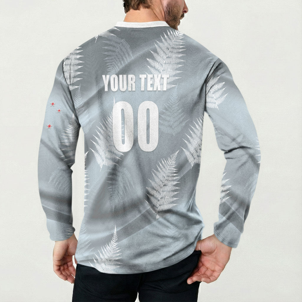 Custom Rugby New Zealand 2026 Button Sweatshirt The Fern Go Champions