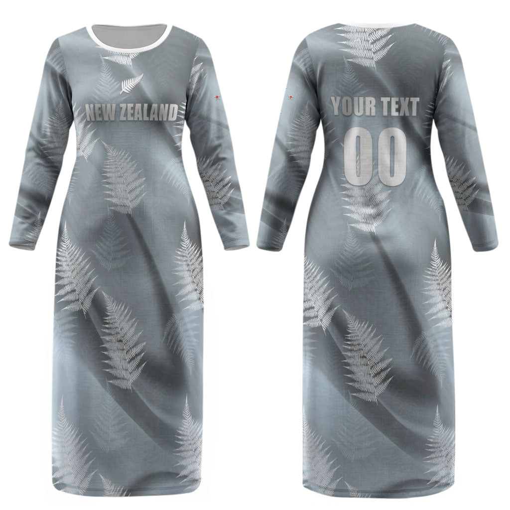 Custom Rugby New Zealand 2026 Couples Matching Long Sleeve Bodycon Dress and Hawaiian Shirt The Fern Go Champions