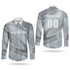 Custom Rugby New Zealand 2026 Couples Matching Puletasi and Long Sleeve Button Shirt The Fern Go Champions