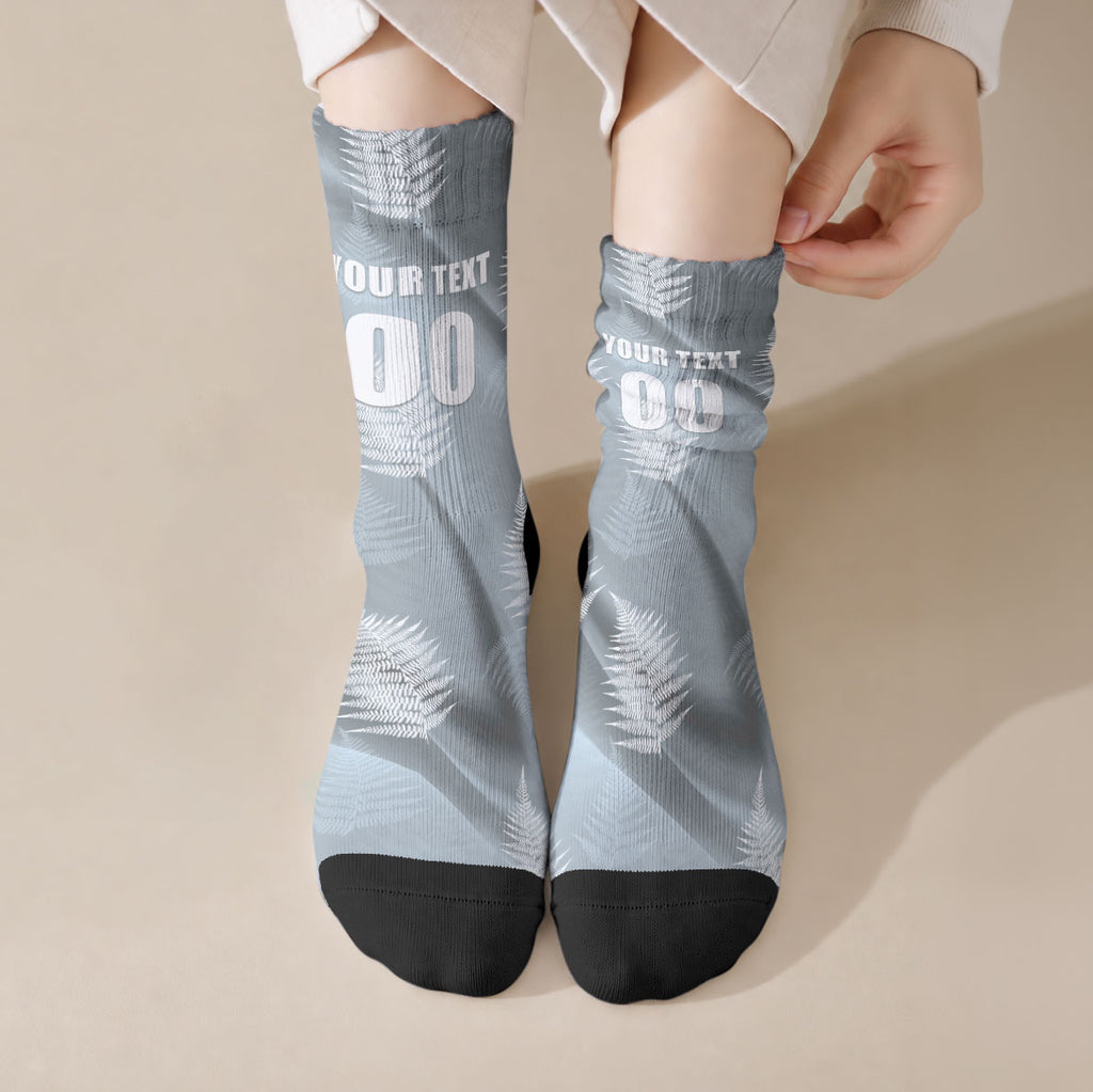 Custom Rugby New Zealand 2026 Crew Socks The Fern Go Champions