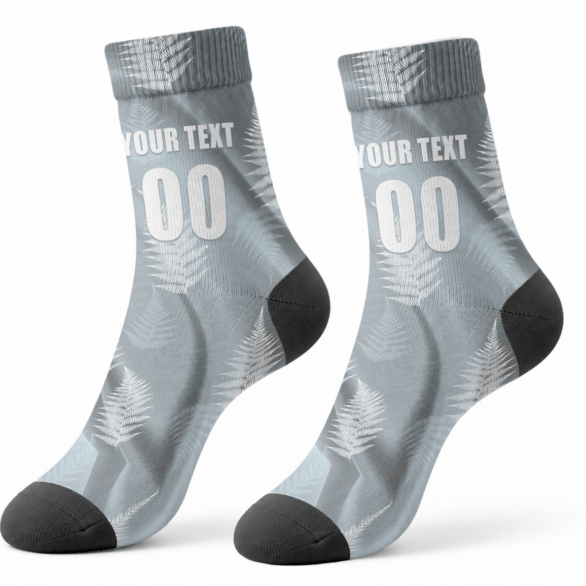 Custom Rugby New Zealand 2026 Crew Socks The Fern Go Champions