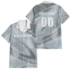 Custom Rugby New Zealand 2026 Family Matching Off Shoulder Short Dress and Hawaiian Shirt The Fern Go Champions