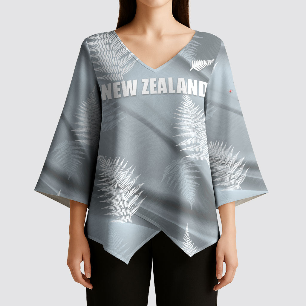 Custom Rugby New Zealand 2026 Kimono Sleeve Blouse The Fern Go Champions