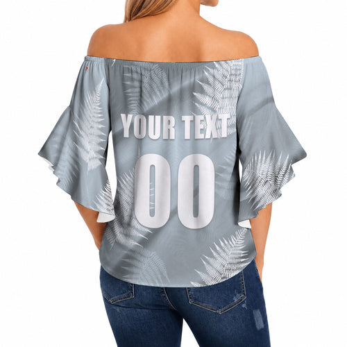 Custom Rugby New Zealand 2026 Off Shoulder Wrap Waist Top The Fern Go Champions