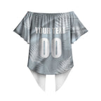 Custom Rugby New Zealand 2026 Off Shoulder Wrap Waist Top The Fern Go Champions