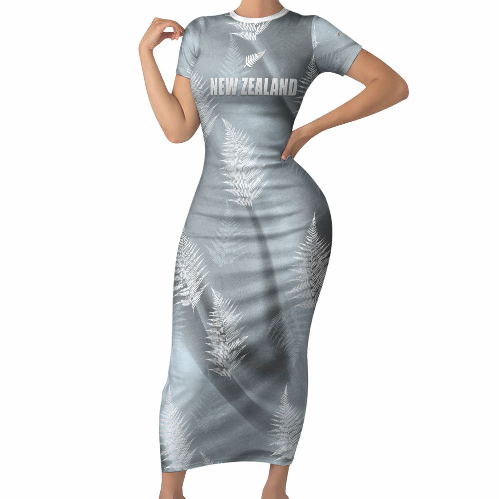 Custom Rugby New Zealand 2026 Short Sleeve Bodycon Dress The Fern Go Champions