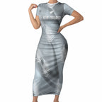 Custom Rugby New Zealand 2026 Short Sleeve Bodycon Dress The Fern Go Champions