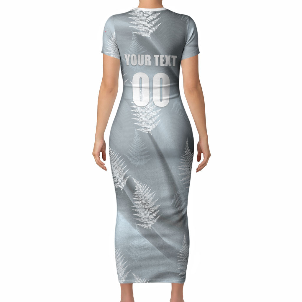 Custom Rugby New Zealand 2026 Short Sleeve Bodycon Dress The Fern Go Champions