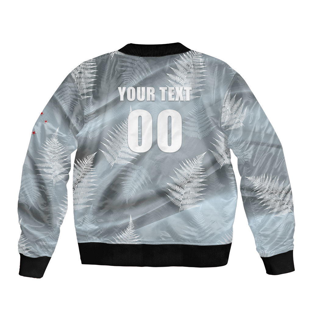 Custom Rugby New Zealand 2026 Sleeve Zip Bomber Jacket The Fern Go Champions