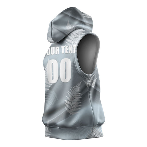 Custom Rugby New Zealand 2026 Sleeveless Hoodie The Fern Go Champions