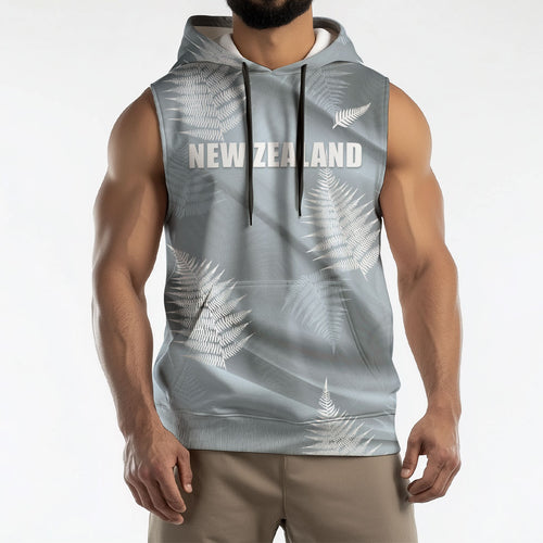 Custom Rugby New Zealand 2026 Sleeveless Hoodie The Fern Go Champions