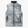 Custom Rugby New Zealand 2026 Sleeveless Puffer Jacket The Fern Go Champions