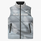 Custom Rugby New Zealand 2026 Sleeveless Puffer Jacket The Fern Go Champions
