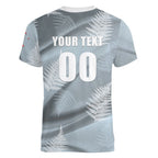 Custom Rugby New Zealand 2026 Women V-Neck T-Shirt The Fern Go Champions
