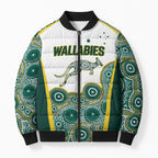 Custom Rugby Australia 2026 Bomber Puffer Jacket Wallabies Go Champions