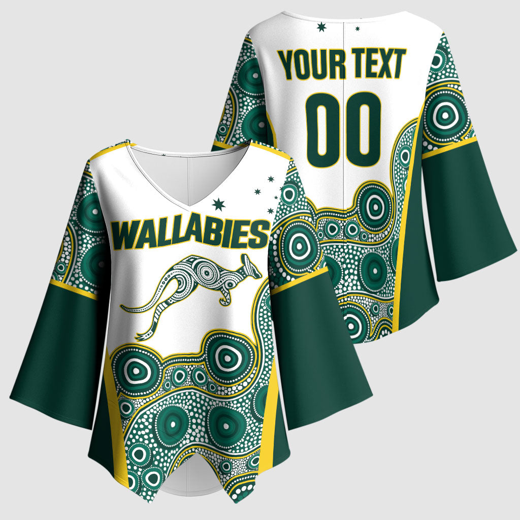 Custom Rugby Australia 2026 Kimono Sleeve Blouse Wallabies Go Champions