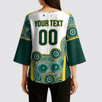 Custom Rugby Australia 2026 Kimono Sleeve Blouse Wallabies Go Champions