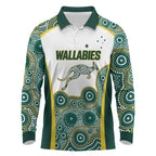 Custom Rugby Australia 2026 Long Sleeve Polo Shirt Wallabies Go Champions