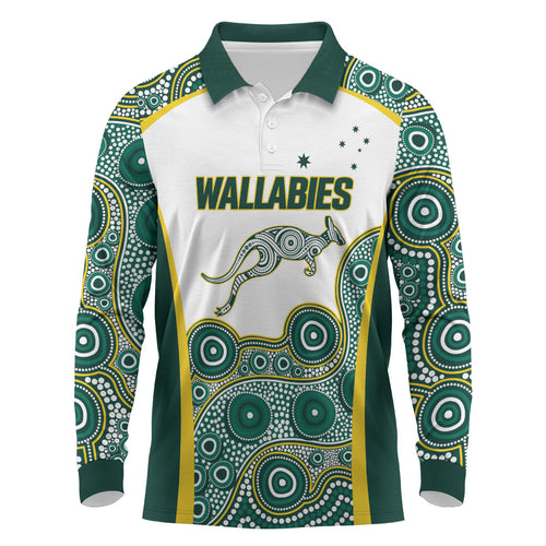 Custom Rugby Australia 2026 Long Sleeve Polo Shirt Wallabies Go Champions