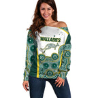Custom Rugby Australia 2026 Off Shoulder Sweater Wallabies Go Champions