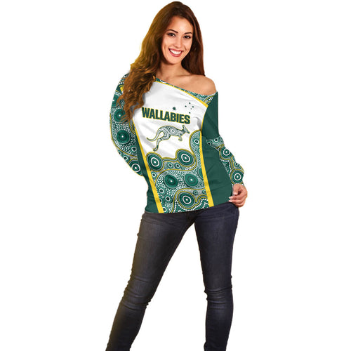 Custom Rugby Australia 2026 Off Shoulder Sweater Wallabies Go Champions