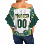 Custom Rugby Australia 2026 Off Shoulder Wrap Waist Top Wallabies Go Champions