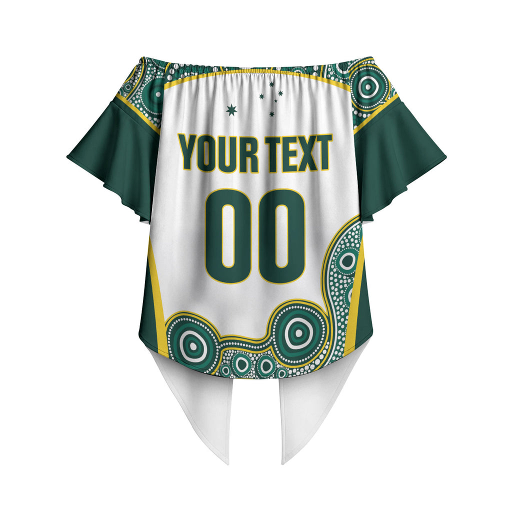 Custom Rugby Australia 2026 Off Shoulder Wrap Waist Top Wallabies Go Champions