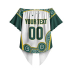 Custom Rugby Australia 2026 Off Shoulder Wrap Waist Top Wallabies Go Champions