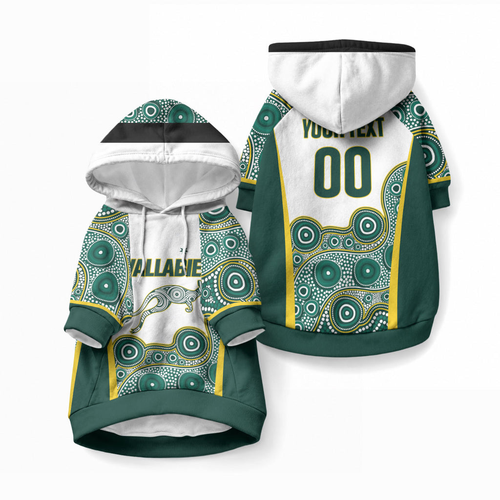 Custom Rugby Australia 2026 Pet Hoodie Wallabies Go Champions