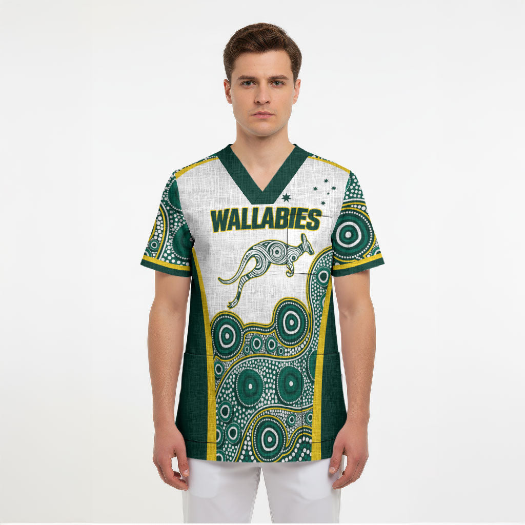 Custom Rugby Australia 2026 Scrub Top Wallabies Go Champions