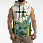 Custom Rugby Australia 2026 Sleeveless Hoodie Wallabies Go Champions