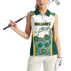 Custom Rugby Australia 2026 Women Sleeveless Polo Shirt Wallabies Go Champions