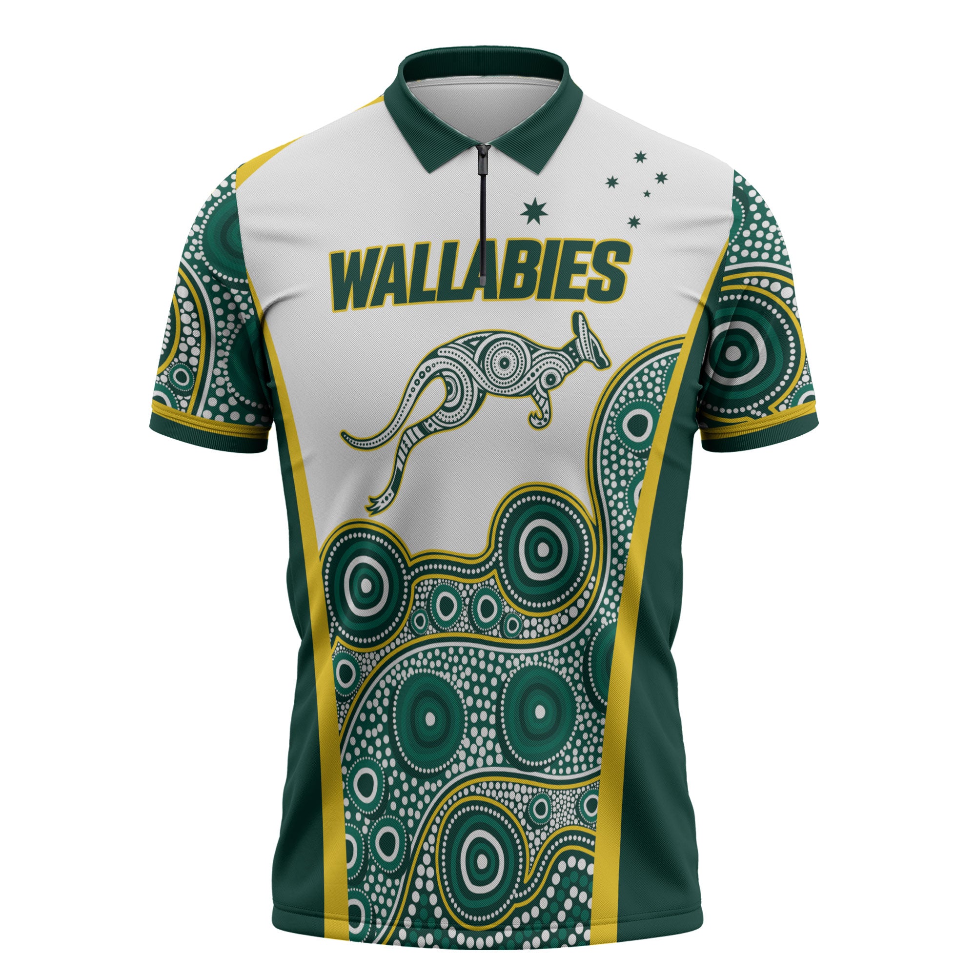 Custom Rugby Australia 2026 Zipper Polo Shirt Wallabies Go Champions