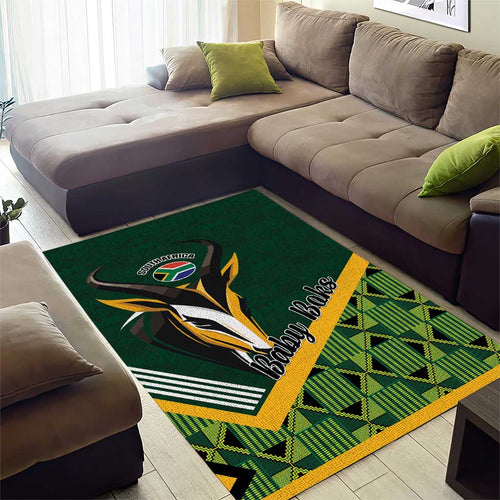 Rugby South Africa Area Rug Baby Boks Go Champions
