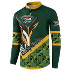 Custom Rugby South Africa Button Sweatshirt Baby Boks Go Champions