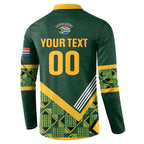 Custom Rugby South Africa Button Sweatshirt Baby Boks Go Champions