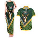 Custom Rugby South Africa Couples Matching Tank Maxi Dress and Hawaiian Shirt Baby Boks Go Champions