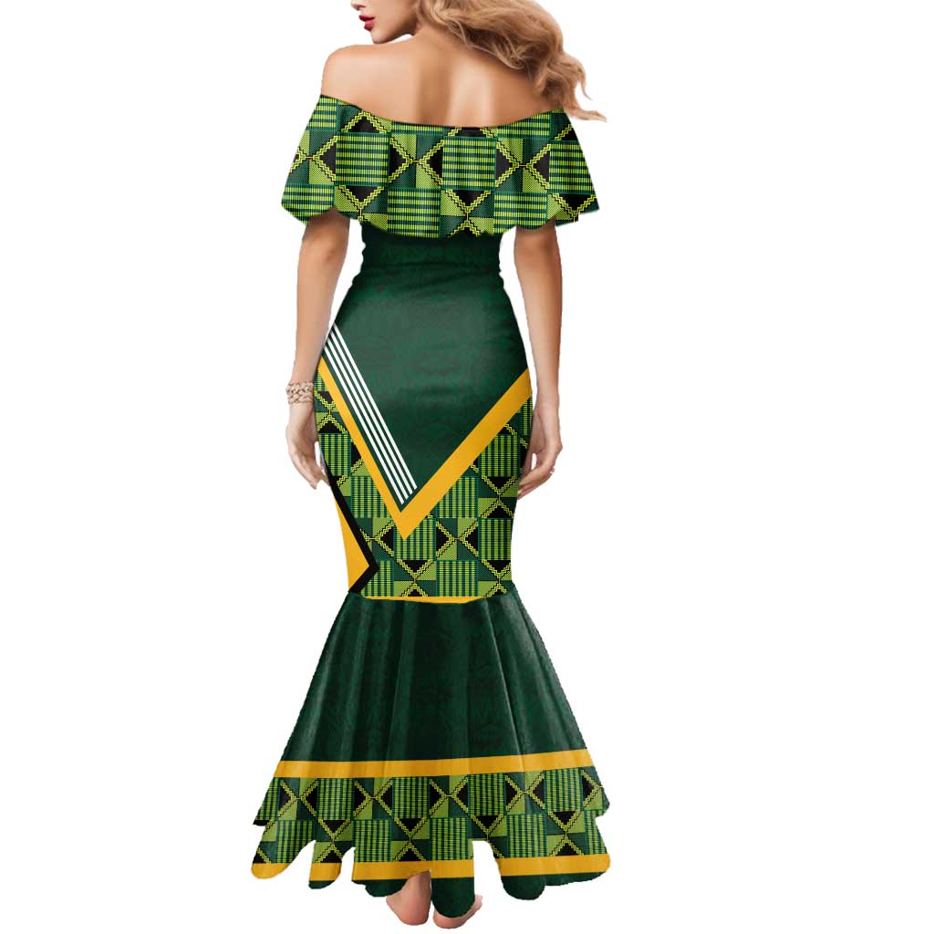Custom Rugby South Africa Family Matching Mermaid Dress and Hawaiian Shirt Baby Boks Go Champions