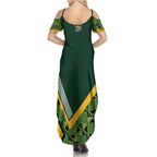 Custom Rugby South Africa Family Matching Summer Maxi Dress and Hawaiian Shirt Baby Boks Go Champions