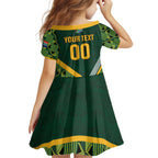 Custom Rugby South Africa Kid Short Sleeve Dress Baby Boks Go Champions
