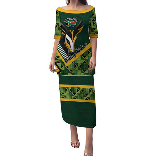 Custom Rugby South Africa Puletasi Baby Boks Go Champions