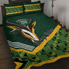Rugby South Africa Quilt Bed Set Baby Boks Go Champions