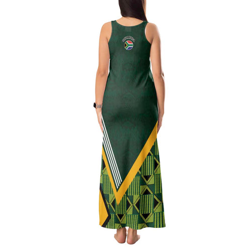 Custom Rugby South Africa Tank Maxi Dress Baby Boks Go Champions