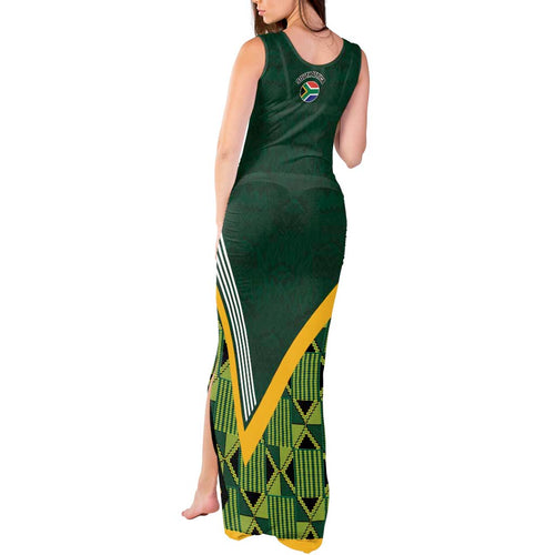 Custom Rugby South Africa Tank Maxi Dress Baby Boks Go Champions