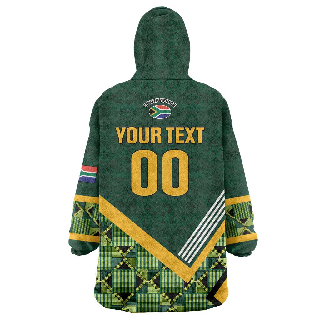 Custom Rugby South Africa Wearable Blanket Hoodie Baby Boks Go Champions